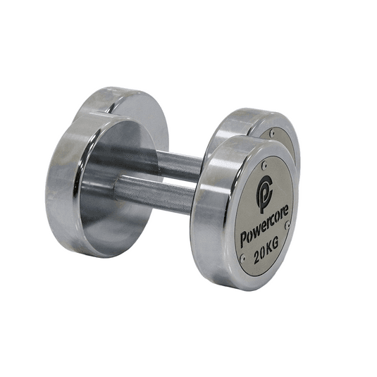 Powercore Electroplated Steel Dumbbell 20KG (pair), additional view 2 available at Veltron Fitness
