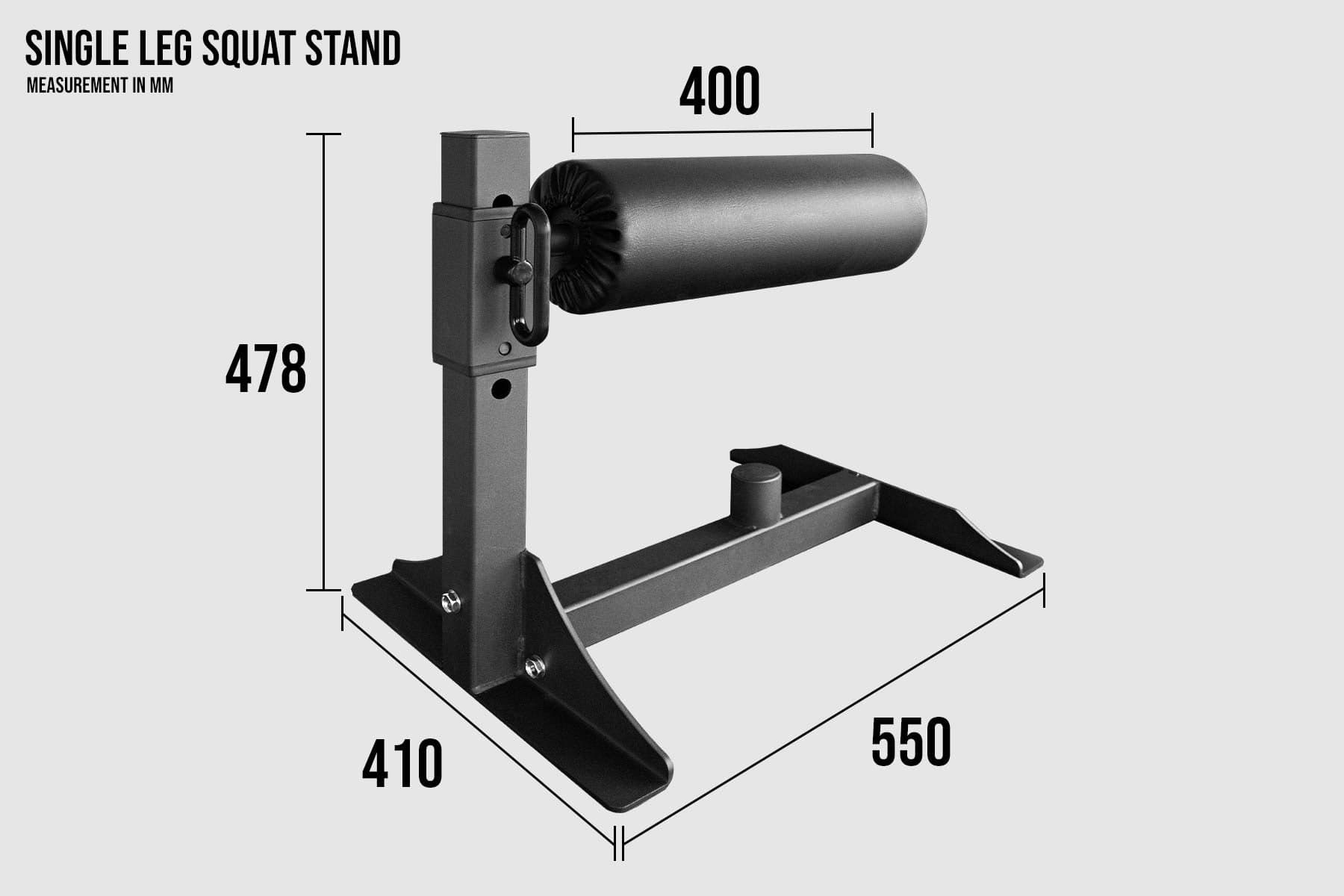 Adjustable Bulgarian Squat Stand / Single Leg Squat Stand, additional view 2 available at Veltron Fitness